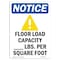 Signmission OSHA Notice, 7" Height, Floor Load Capacity Sign With Symbol, 7" X 5", Portrait OS-NS-D-57-V-12792 - alternate 1